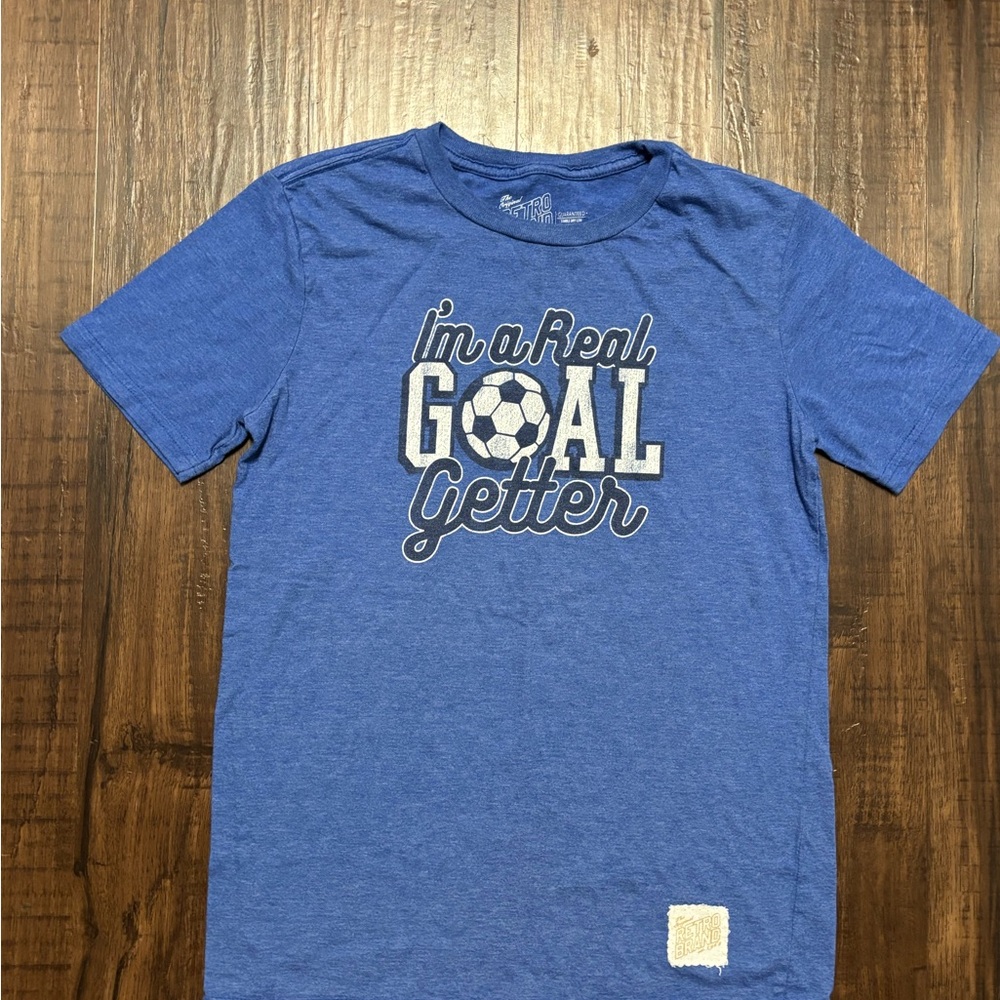 Original Retro Brand Blue Goal Getter Tee boys XL